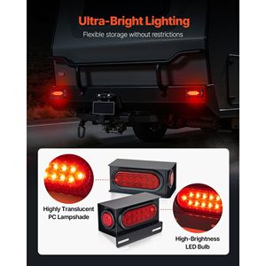Kit Luci Posteriori a LED 10-30V per Rimorchio, Freno, Indicatore di Direzione, Luce di Posizione, Impermeabile, Sinistra e Destra (Laterale) per Rimorchio - Product Image 3