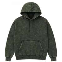 Sweat à capuche personnalisé vintage vieilli pour homme, effet délavé à l'acide, en molleton d'hiver, style streetwear, 100% coton respirant et à séchage rapide