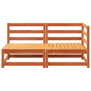 Sofá Modular de Jardín de 2 Plazas en Madera de Pino Macizo Color Cera Marrón, Muebles de Exterior de Primera Calidad - Product Image 4