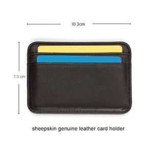 Cartera Delgada de Cuero Personalizable para Tarjetas de Crédito, Venta al Por Mayor, Nuevo Diseño, Mejor Calidad, Accesorio Moderno Más Vendido - Product Image 3