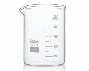 Bécher en verre borosilicate transparent 3.3 de 500 ml avec graduations pour expériences scientifiques MAYALAB - Product Image 5