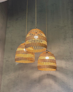 Lámpara Colgante de Ratán Hecha a Mano, Forma Geométrica, Estilo Bohemio, Decoración Interior para Sala de Estar - Product Image 5