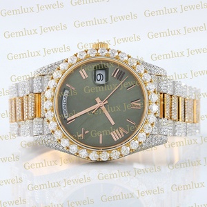 Montre en diamant Iced Out D VVS Moissanite Diamond Two Tone Pass Diamond Tester - Product Image 2