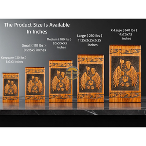 Handcrafted heels sun bird fly wave & Natural Wood Cremation Urn Ashes <b>Box</b> Artistic Funeral <b>Memorial</b> <b>Keepsake</b> by AYAANS - Product Image 4