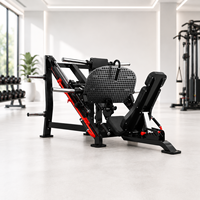 Máquina de prensa de piernas ajustable QLI FITNESS comercial con carga de placas, modelo QPLP105, construcción de acero, capacidad de seguridad de 450 kg