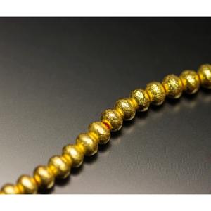 Handmade 18k Solid Gold Rondelle Hollow <b>Beads</b> Spacer Findings 20pc <b>Set</b> in Bag Handmade Textured <b>Beads</b> - Product Image 2