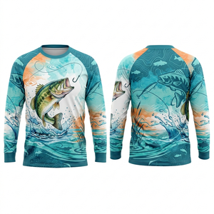 Camiseta Deportiva Personalizada de Manga Larga con Cuello Redondo, Unisex, de Poliéster Transpirable, Secado Rápido, Protección UV, Antibacteriana y Sublimada - Product Image 1