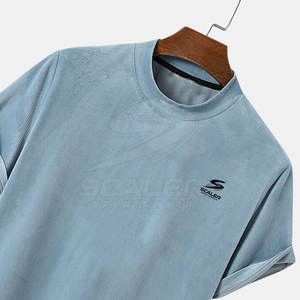 T-shirt pour homme au design minimaliste et tendance, vêtement décontracté de qualité supérieure, coupe classique, tenue quotidienne, 100% coton tricoté respirant - Product Image 3