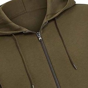 Ventes en gros de sweats à capuche unisexes pour hommes avec logo personnalisé, fermeture éclair, 100% coton molletonné, écologiques, service OEM du Pakistan - Product Image 3