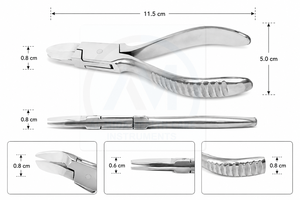 Pince ophtalmique chirurgicale de classe II certifiée CE AL MIDA et forceps de chirurgie oculaire en acier inoxydable |   Instruments chirurgicaux ophtalmiques - Product Image 5