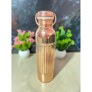 Unique Water <b>Bottle</b> With Handle Attached In Lid Lightweight Easy Portable Health Hygienic Copper High Quality Water <b>Bottle</b> - Product Image 1