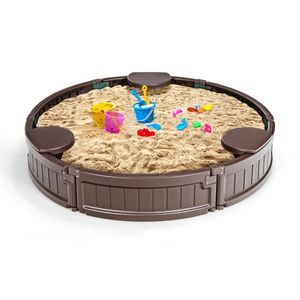 Equipo de Juego para Exteriores, Caja de Arena con Cubierta Resistente y Asiento Esquinero Integrado - Product Image 1