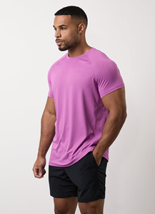 T-shirt d'entraînement athlétique pour hommes, personnalisé, à séchage rapide, pour la salle de sport, vêtements de sport performants - Product Image 4