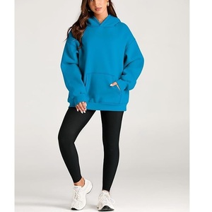 Sweat-shirts et sweats à capuche pour femmes, veste à capuche en polaire chaude pour l'hiver, couleur unie, coupe ajustée, sweat-shirt de BD - Product Image 4