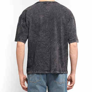 T-shirt pour homme de haute qualité, délavé à la pierre, effet vieilli, épais, délavé à l'acide, coupe oversize - Product Image 2