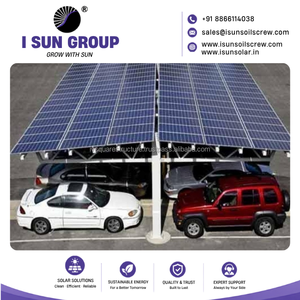 Fabricant OEM de abris solaires pour voitures, structure de stationnement photovoltaïque personnalisée, abri double pour 4 voitures, pour projets commerciaux et industriels - Product Image 3