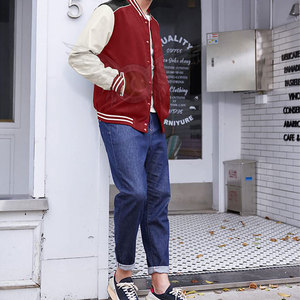 Blouson universitaire confortable pour homme, coupe classique, en mélange de laine, avec option de personnalisation de la marque - Product Image 3