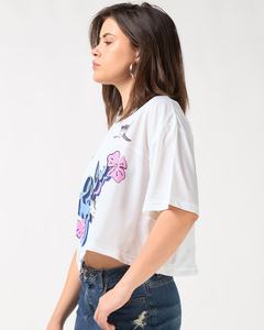 Women's Cropped Oversized T Shirt Breathable Knitted Half Sleeve V Neck Custom Print Casual Summer <b>Tee</b> - Product Image 3