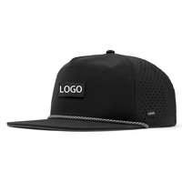 Casquettes de baseball snapback non structurées en tissu peigné 5 panneaux, respirantes et imperméables, avec cordons, couleurs personnalisées, design de fabricants, style urbain