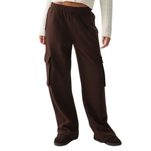 Pantalones Deportivos Cargo de Pierna Ancha para Mujer, Cintura Alta, Corte Holgado, Casuales, con Bolsillos, Logotipo Personalizado, OEM, Venta al Por Mayor - Product Image 4