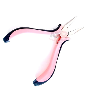 Premium MAGMA BEAUTY Metal Hair <b>Extension</b> Pliers Micro Nano Ring Tool Adjustable Spring Grip for Salon Hair Styling <b>Bead</b> Work - Product Image 2