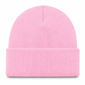 Bonnet en tricot rose unisexe 100% acrylique, couleur unie, style décontracté, chaud pour l'hiver, taille adulte 56-58 cm - Product Image 1