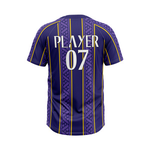 2026 Best Selling Custom Men's Adult Baseball Jerseys Personalized Team Logos <b>Heat</b> Transfer Printing 100% Polyester Fabric - Product Image 5