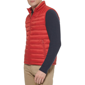 <b>Red</b> Puffer Vest Mens Quilted <b>Gilet</b> Winter Bodywarmer Stand Collar Sleeveless Jacket Padded Waistcoat Top - Product Image 3