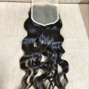 55 Lace Closure Remy Indian Hair Wig | Soft Thick Ends Machine Double Weft | No Shedding All Colors - Product Image 1