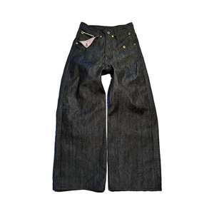 Jean en denim délavé foncé pour homme, taille haute, coupe ample, jambe large, en coton, style décontracté automne, prix de gros 2026 - Product Image 1