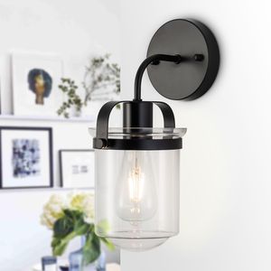 Lámpara de Pared Industrial Moderna de 1 Luz para Interiores, Pantalla de Vidrio Transparente, Portalámparas E26, Bombilla No Incluida, No se Puede Enviar al Extranjero - Product Image 3