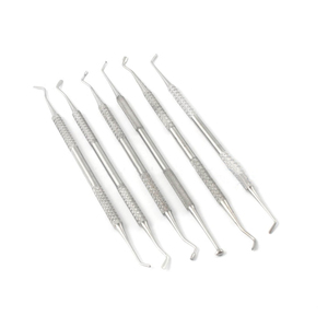 Instrumentos de Limpieza Dental y Cuidado Bucal, Juego de Instrumentos Dentales, Herramientas para Rellenos de Amalgama, Composite y Plástico, Juego de 6 Piezas - Product Image 1