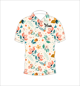 เสื้อโปโลชายลายดอกไม้เขตร้อน พิมพ์ลายทั้งตัว แขนสั้น สไตล์ลำลอง สำหรับเล่นกอล์ฟ - Product Image 2