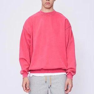 Men's Unisex Winter Casual Sweatshirt High Quality Distressed Wholesale Heavyweight 350g Acid <b>Washed</b> Oversized - Product Image 5