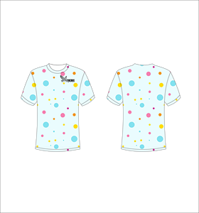 T-shirt à manches courtes pour homme Ferocious, bleu clair à pois, décontracté, col rond, coupe classique, respirant, en polyester tricoté - Product Image 1