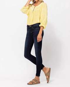 Jeans de mezclilla clásicos de corte recto para mujer, color azul lavado, cintura alta, pantalones modernos perfectos para el verano. - Product Image 6