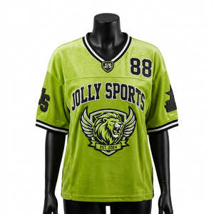 Maillot de football pour femmes 180 GSM en polyester durable et respirant, vert lime, impression par sublimation, bandes sur les manches, logo personnalisé - Product Image 4