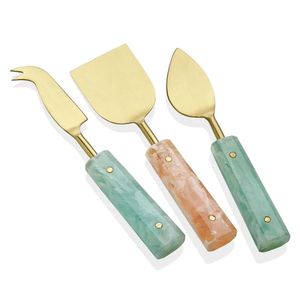 มีดชีสโลหะทำมือรักษ์โลก ด้ามจับสีชมพู ใบมีดสแตนเลส ปลอดภัยสำหรับอาหาร ใช้หั่นขนมปังได้ เหมาะสำหรับเทศกาลคริสต์มาส - Product Image 5