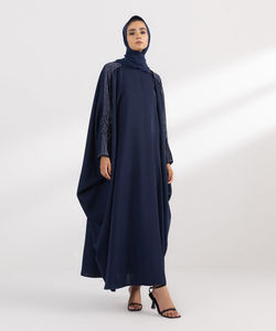 Nouvelle Arrivée - Robe Ample Unie en Polyester pour Musulmanes - Abaya pour Mariage Islamique - Idéale pour Toutes les Saisons (Été, Automne, Printemps) - Product Image 1