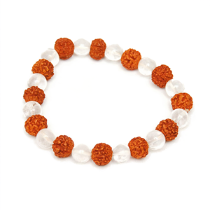 Bracelet artisanal en quartz Rudraksha, bijou en pierre Feng Shui, cadeau d'affaires, d'amour, souvenir DIY pour Noël et Halloween - Product Image 2