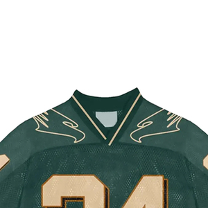 Maillots de football américain personnalisés avec logo et design pour hommes et femmes, haute qualité, coutures soignées, respirants, style rétro. - Product Image 4