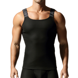 Fasmic International <b>Men's</b> Breathable Spandex Knitted Casual Sports Sleeveless Tank Top Solid Color <b>Slim</b> Fit <b>Vest</b> Pockets for - Product Image 5