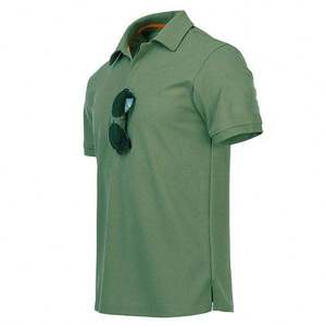 Camisa Polo Táctica de Algodón Caqui para Hombre, Manga Corta, Color Sólido, Estilo Casual - Product Image 6