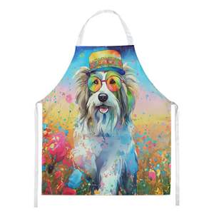 Unisex Large Multicolor Bearded Collie Hippie Dawg <b>Apron</b> for Cooking Baking Crafts Gardening-for Adults <b>Men</b> and Women - Product Image 1