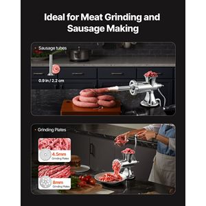 304 Stainless Steel Manual Meat Grinder Hand Meat Mincer with Suction Cup and Steel <b>Table</b> <b>Clamp</b> for Sausage Maker - Product Image 4