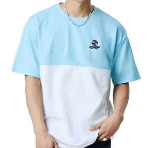 เสื้อยืดแร็กแลนทรงโอเวอร์ไซส์ผู้ชายคุณภาพสูง สไตล์ฮิปฮอป ไหล่ตก ผ้าฝ้าย 100% ระบายอากาศได้ดี - Product Image 1