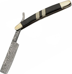 Couteaux de chasse et de survie en acier Damas fait main, ultra-affûtés, avec manche en Micarta et étui en cuir, Pasha Enterprises - Product Image 1