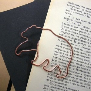 Decorative Copper Wire <b>Bookmark</b> Handmade Floral Design Durable Metal Page Marker Elegant Book Accessory Gift for Readers Office - Product Image 2