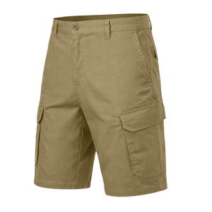 Pantalones Cortos Cargo Color Caqui para Hombre, Pantalones Cortos de Trabajo de Algodón, Multibolsillos, Casuales, Tácticos, para Senderismo al Aire Libre - Product Image 1