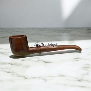 Pipa de Tabaco Clásica de Madera Hecha a Mano, Pipa de Madera Natural, Accesorio para Fumar Vintage de Tradebyd - Product Image 4